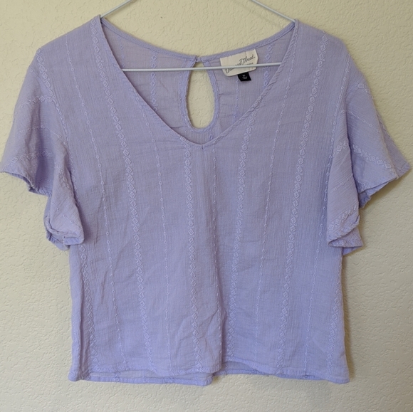 Lilac Ruffled Blouse - Picture 3 of 5